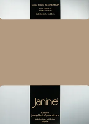 Produktbild von Janine Jersey Elastic Spannbetttuch 90x190 cm - 100x220 cm nougat