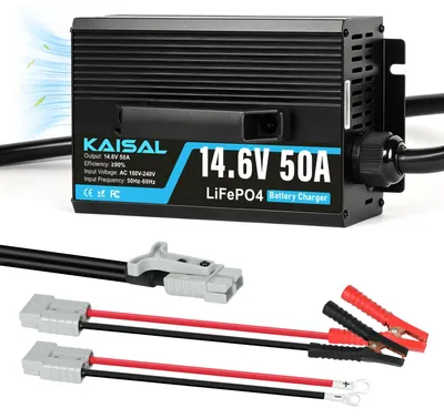 Obrázok produktu pre Nabíjačka batérií Acculader, lítium-iónové batérie, 14,6 V, 50 A, výkon 750 W, čierne hliníkové puzdro