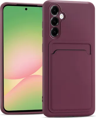 Image de Étui pour téléphone portable Samsung Galaxy A56 5G Housse étui silicone avec porte-carte Slim Wallet Case, Raspberry