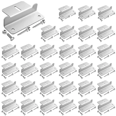 Solarpanel-Z-Halter-Set, 32 Stück, Aluminium, silber