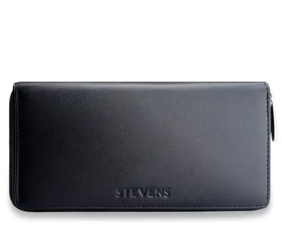 Obrázok produktu pre Dámska peňaženka STEVENS z prírodnej kože, čierna, s technológiou RFID ochrany, univerzálna, 18 cm