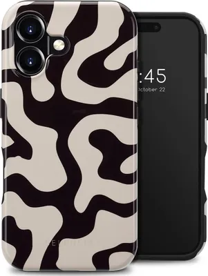 Zdjęcie produktu dla Selencia Vivid Backcover z MagSafe dla Apple iPhone 16 - Art Wave Black