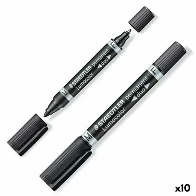 Obrázek produktu pro STAEDTLER Zweispitzmarker Lumocolor perm schwarz 10 Stück