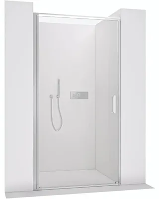 Productafbeelding van Draaideur voor douchecabine, links/rechts - 8 mm - chroom, helder glas - 100x195 cm