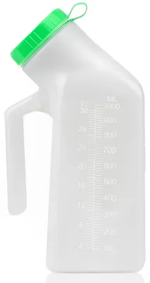 Urinflasche für Männer 1000 ml, tragbarer Urinbehälter, Camping Urinoir