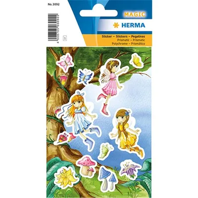 Produktbild von Herma MAGIC Sticker Zauberfeen Prismaticfolie farbig selbstklebend