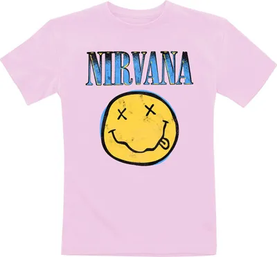 Produktbild von Nirvana T-Shirt Uni Kids - Gradient rosa 128