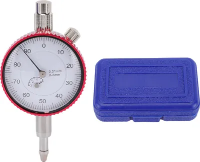 Produktbild von Messuhr, 0–3 mm Bereich, 0,01 mm Genauigkeit, Edelstahl, metrisch für Drehmaschine, Werkstatt, Tischkreissäge
