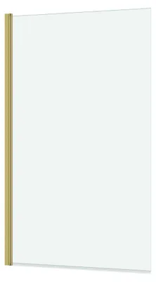 Produktbild von MarWell ESSENTIAL GOLD Badewannenaufsatz Faltwand 140×80 cm, 180° schwenkbar, ESG-Glas, Gold