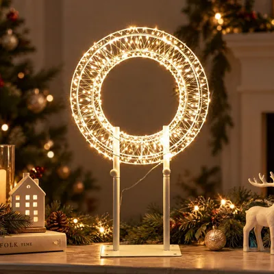 Produktbild von SALCAR LED Weihnachtsbeleuchtung 50 cm mit 160 LEDs, Weihnachtsdeko für Garten und Innenbereich, Neonlicht Dekolicht