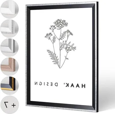 Produktbild von Fotolijst - Klein Rahmen - Fotos präsentieren - MDF mit dekorativer Folie - 65 x 100 cm - Schwarz Silberglanz