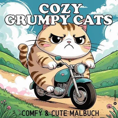 Produktbild von Katzen Malbuch - Cozy Malbuch - Grumpy Cats Malbuch - Malbuch mit Katzen