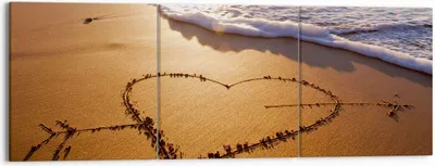 Produktbild von Bild auf Leinwand - Leinwandbild - Sommer Meer Sand Strand - 150x50cm - Wand Bild - Wanddeko - Leinwanddruck - Bilder - Kunstdruck - Wanddekoration - Leinwand bilder - Wandkunst - CA150x50-3163
