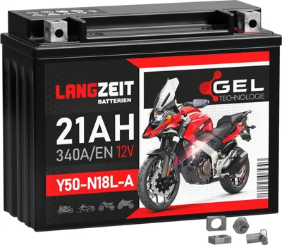 Produktbild von LANGZEIT Y50-N18L-A Motorradbatterie 12V 21Ah 340AEN GEL Batterie 12V 52012 52016 C50-N18L-A Y50N18L-A2