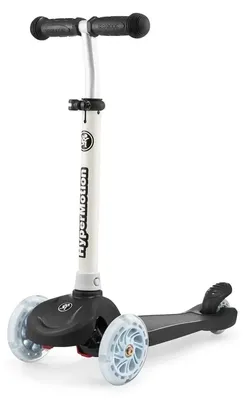 Produktbild von Kinder Scooter - 3-rädriger Balanceroller - LED Leuchträder - Höhenverstellbarer Lenker - Gummiräder - Schwarz