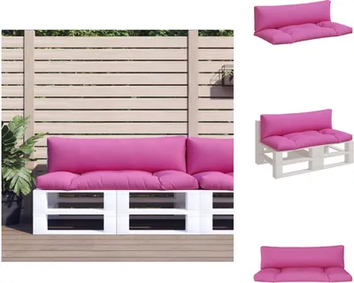 Immagine prodotto di vidaXL Cuscino per pallet 2 pz. Tessuto Oxford rosa - Cuscino di seduta