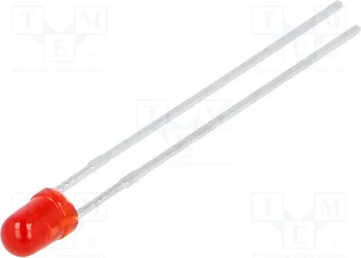 Produktbild von 5x LED 2÷4mcd bipolar L-937IID LED Dioden THT 3mm 3mm rot 60°