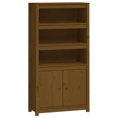 Produktbild von Highboard Honigbraun 80x35x154 cm Massivholz Kiefer