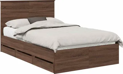 Immagine prodotto di Struttura del letto con cassetto Rovere Marrone 135 x 190 cm