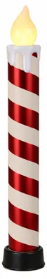 Produktbild von LED Candy Kerze rot weiß 83cm | Outdoor | XXL Zuckerstange beleuchtet | Weihnachtskerze mit Timer | Stabkerze Stimmungslicht für Weihnachten I Zuckerstangen LED Kerze