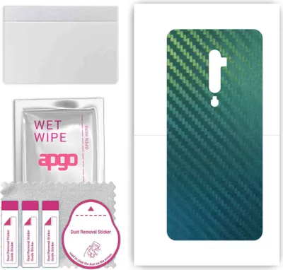 Produktbild von apgo Rückseite Schutzfolie, Skin, kompatibel mit Oppo Reno 5G, Hinten Displayschutzfolie aus Vinylfolie, kratzfest, einfache Montage - Kohlenstoff-Chamäleon CAKA1