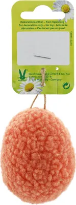 Produktbild von Osterdeko Plüschei zum Hängen 7 cm orange 1 Stück