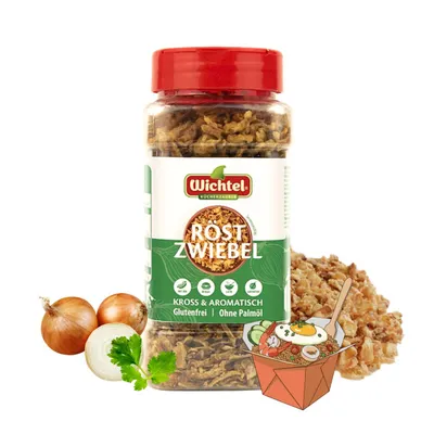 Produktbild von WICHTEL Röstzwiebeln 150g - Kross & Aromatisch, Glutenfrei, Ohne Palmöl