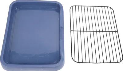 Image de Toilettes pour chiens avec grille, amovible et sans odeur, dimensions 46x35x5 cm, pour petits et moyens chiens – pour un apprentissage de la propreté hygiénique en intérieur