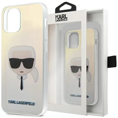 Produktbild von Karl Lagerfeld Klhcp12Spckhml Iphone 12 Mini 5,4"" Multicolor Hardcase Irisierend Karl`s Head