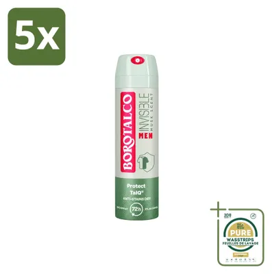 Obrázok produktu pre 5 kusov sprejov Borotalco Men Musk, antiperspirant, 150 ml – balenie