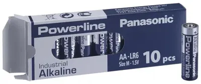 Zdjęcie produktu dla Baterie alkaliczne przemysłowe LR6 AA 1,5V 10PK INDUSTRIAL Powerline PANASONIC