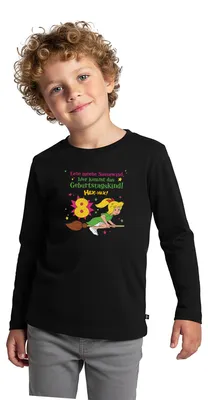 Produktbild von Spreadshirt Bibi Blocksberg Geburtstagsdesign 8 Jahre Kinder Premium Langarmshirt, 98/104 (2 Jahre), Schwarz