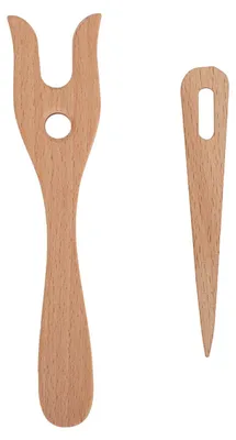 Produktbild von Strickgabel aus Holz, Strickwerkzeug für Armbänder und Halsketten.