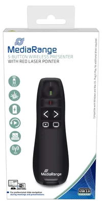 Produktbild von MediaRange MROS220, RF, USB, 15 m, Schwarz