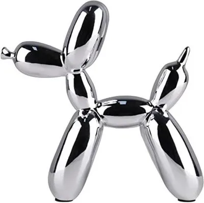 Productafbeelding van Hondenfiguur (rassenbeeld) - Spiegelglanz - Grijs - 10 cm