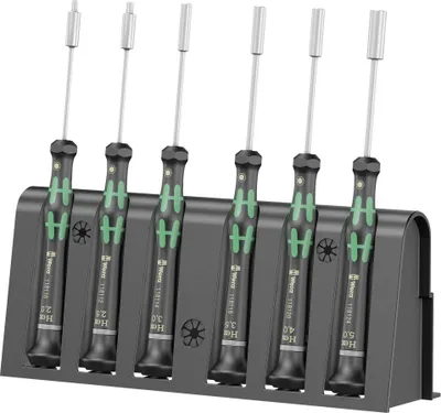 Produktbild von Wera 2069/6 Elektroniker Schraubendrehersatz + Rack