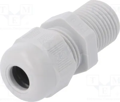 Zdjęcie produktu dla 1 x Złączka kablowe z wydłużonym gwintem PG9, stopień ochrony IP68, V-TEC L, PG9 LGR