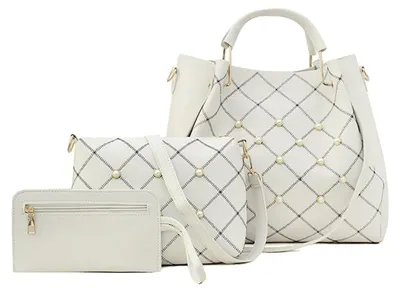 Produktbild von Elzusha – Damen-Handtaschen-Set, 3-teilig: Eimer-Tasche, Schultertasche und Telefontasche