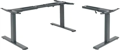 Produktbild von Gestell HWC-D40, variables Tischgestell für Eck-Schreibtisch, elektrisch höhenverstellbar Memory 45kg anthrazit-grau
