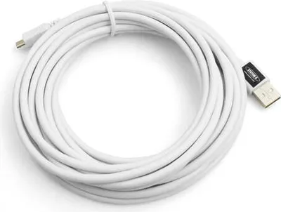 Produktbild von System-S 5 m meter Micro USB Kabel Ladekabel in weiß