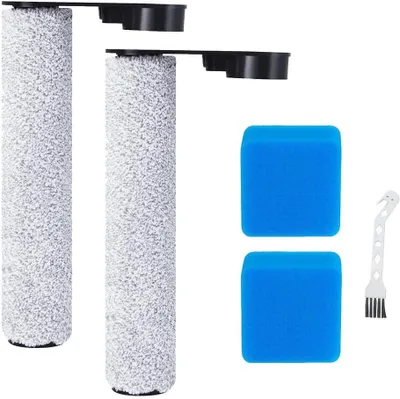 Produktbild von 9-teiliges Hauptrollenbürsten-Schwammfilter-Set, passend für Eureka NEW430BL JONR ED12 Roboter-Staubsauger, Ersatzteile, Zubehör, 4 Hauptrollbürsten, 4 Schwammfilter, 1 Reinigungsbürste