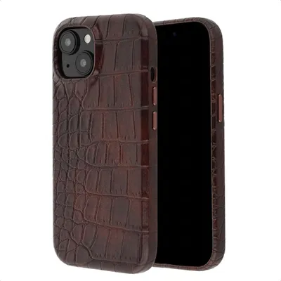 Produktbild von Selencia Croco Backcover mit MagSafe für das Apple iPhone 15 – Choco Brown