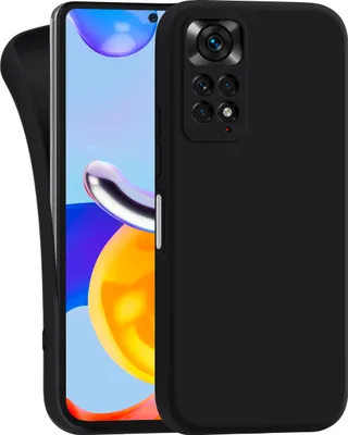 Produktbild von MyGadget Silikon Hülle Kompatibel mit Xiaomi Redmi Note 11 | Note 11s - robuste Schutzhülle TPU Case Slim Silikonhülle - Back Cover Kratzfest Handyhülle - Matt Schwarz