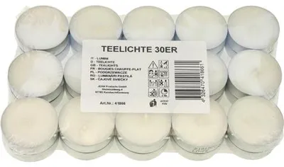 Produktbild von 30 Teelichter Teelichte 4h Brenndauer