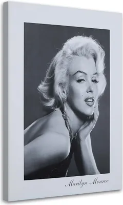 Zdjęcie produktu dla Obraz na płótnie, Marylin Monroe 80x120 cm Feeby szary obraz na ścianę gotowy do powieszenia