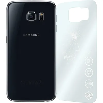 Produktbild von 1er-Pack PhoneNatic Glas-Folie Rückseite klar  kompatibel mit Samsung Galaxy S6 - Panzerglas für Galaxy S6
