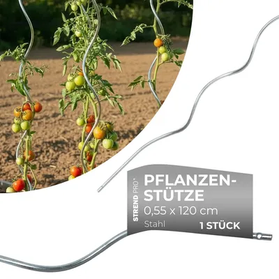 Produktbild von Stab GS1 1200/5,5 mm, spiralförmig, Draht, Zn, Stützstab für Pflanzen und Tomaten 5 Stück