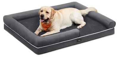 Immagine prodotto di Cuccia ortopedica per cani, modello PGW079G01V1, con rivestimento removibile e lavabile, dimensioni 135 x 107 x 23 cm, colore grigio scuro