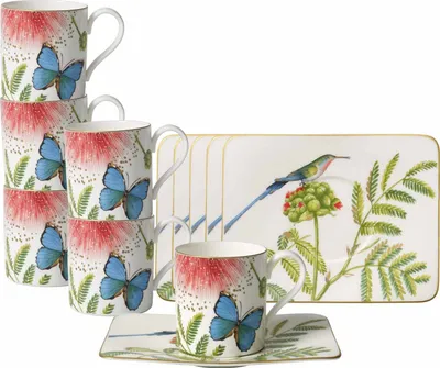 Produktbild von Villeroy & Boch Amazonia Kaffeetasse mit Untertasse 210 ml 6er Set