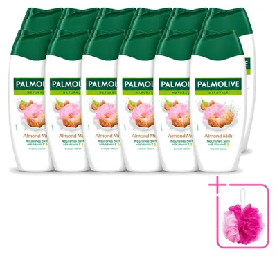 Produktbild von 12 x Palmolive Douchegel Almond Milk - 250 ml - Sparpackung - 12 Stücke